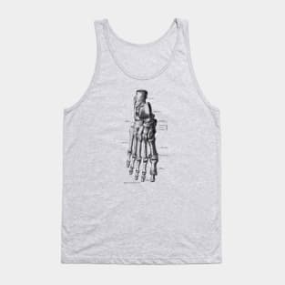 Right Foot Skeletal Diagram - Vintage Anatomy Tank Top